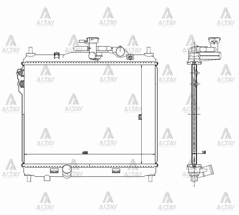 Hyundai Getz Su Radyatörü 2003-2006 Radyatör Su . Dizel 3cyl M-t Brazıng OEM 25310-1C300 Hyundai Getz Su Radyatörü 2003-2006 Radyatör Su . Dizel 3cyl M-t Brazıng OEM 25310-1C300